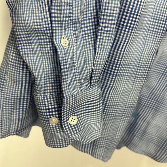 English Laundry Cotton Blend Blue Plaid Button Down Shirt Size M - Picture 3 of 14